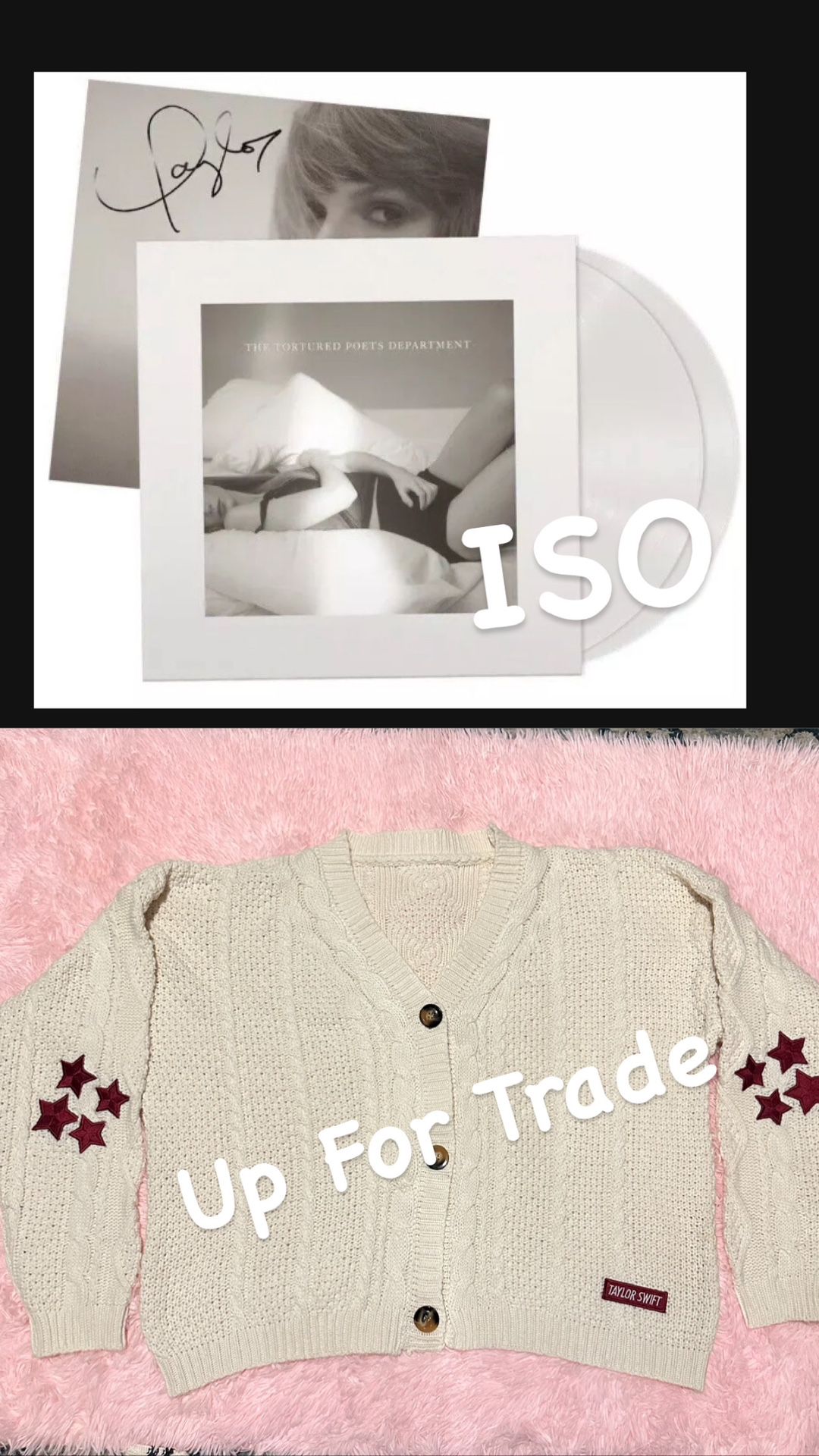 Taylor Swift Red Cardigan For Signed TTPD Vinyl 