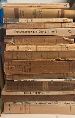Large Lot of 50+ French Literature & Academic Books – Camus, Stendhal, Sartre,