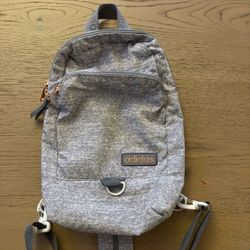 Adidas Mini Sling Backpack / Crossbody Bag – Gray (12” x 7”)