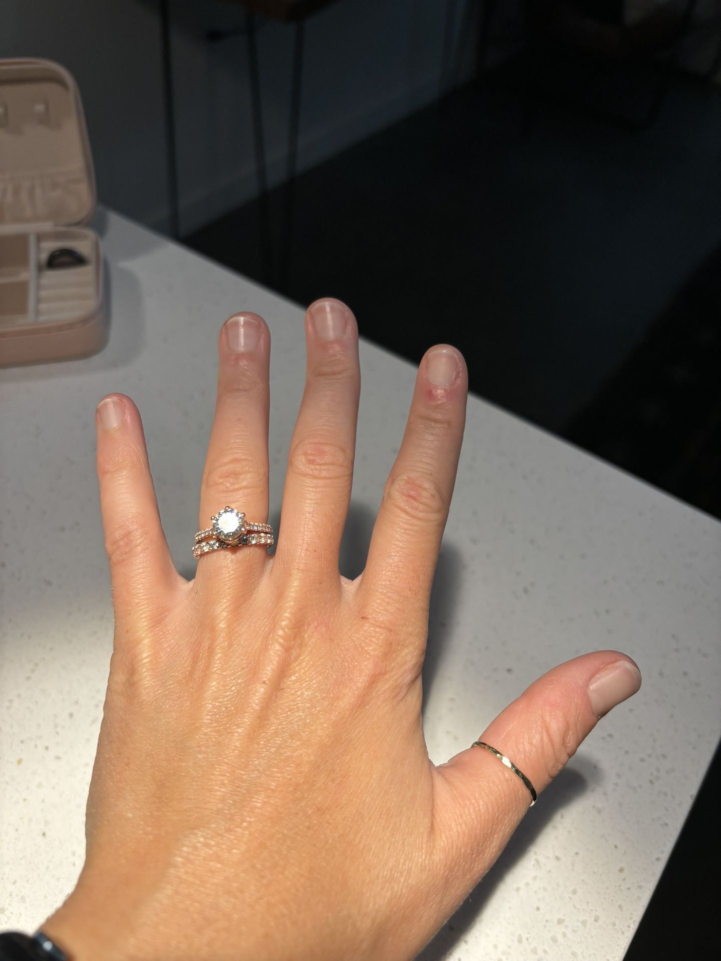 2 Carat Moissanite Rose Gold Ring Engagement & Wedding Ring