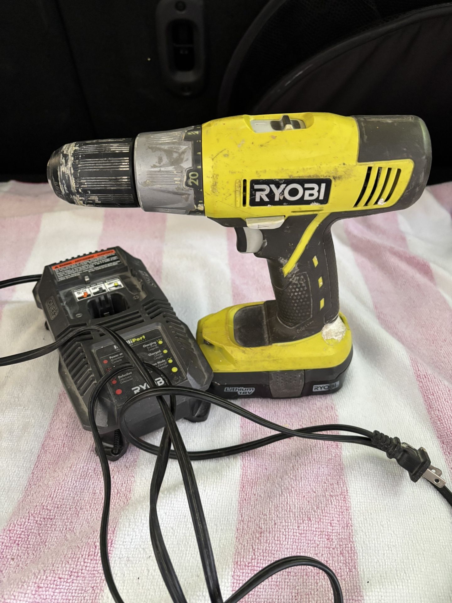 Ryobi 18V Lithium Drill- For Parts Or Repair
