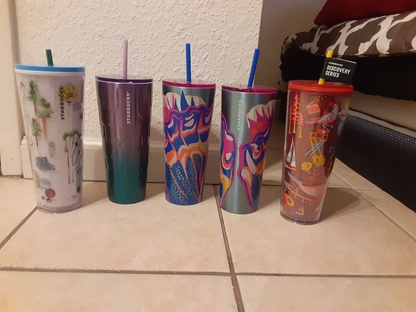 Assorted New Starbuck Plastic Cups