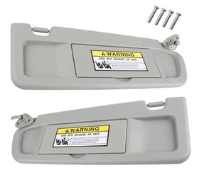 Sun Visors Gray Compatible with Honda Civic 2006-2011 Left and Right Side