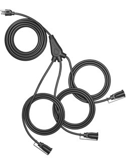 Extension cord with 1 to 3 splitter