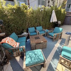 Teak outdoor Furniture Set + Sunbrella Cushions ( Available Individually ) 