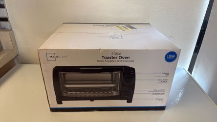 NEW Mainstays 4-Slice Toaster Oven