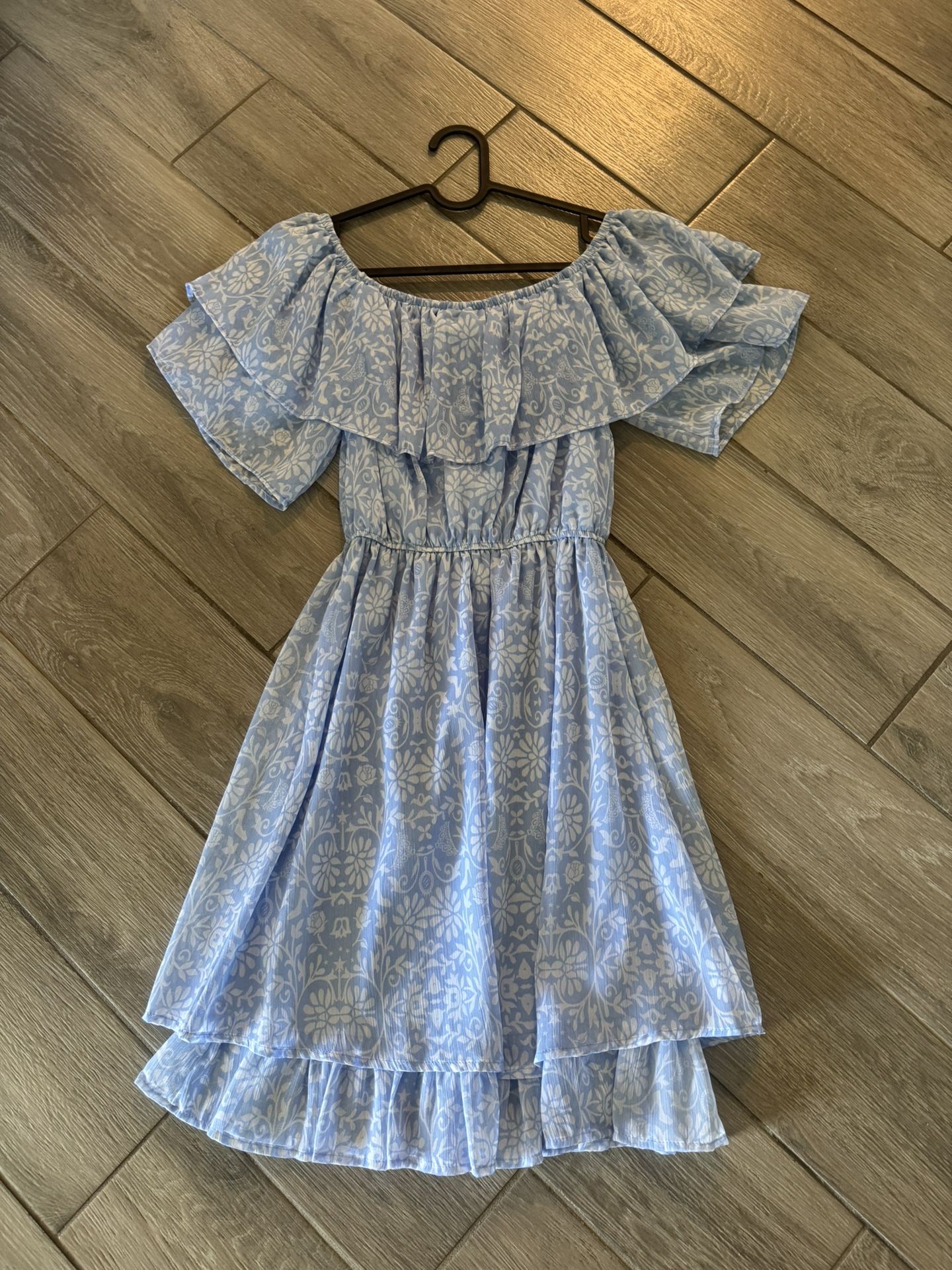 Disney Blue Off-shoulder Midi Dress