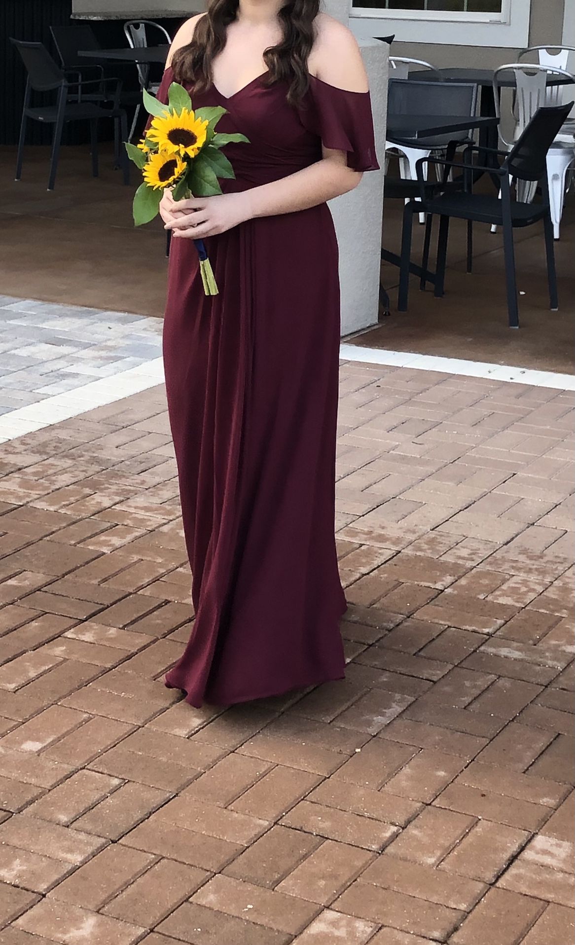 Burgundy Dress /prom /evening