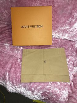 Authentic Louis Vuitton Magnetic Empty Box. 14.75x14x3.25” W/ Brown Dust Bag.