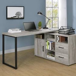 SALE! Light Grey L-Shaped Desk ONLY $375! Best Prices!