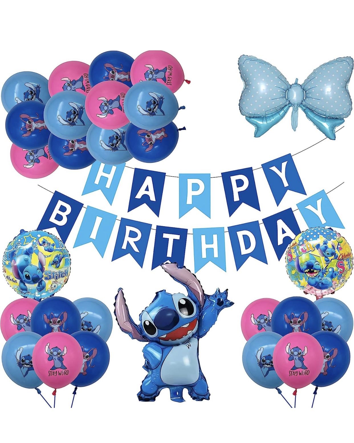 29PCS Stitch Party Supplies