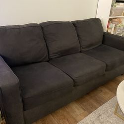black couch from living spaces 83x39x26
