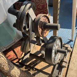 Barbell Plates Outdoors