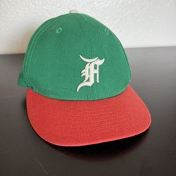 Fear of God Essentials × New Era 59Fifty  SIZE: 7 Wool 100% Green Orange Hat Cap