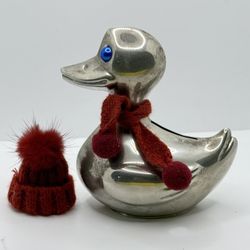 Leonard Silver Plated Duck Bank