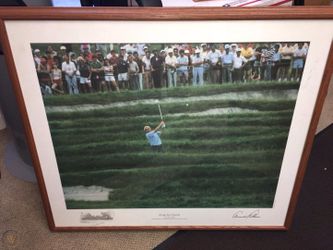 Arnold Palmer art with autograph