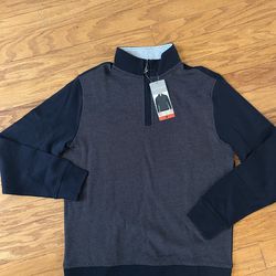 NWT Ted Baker men’s navy quarter Zip-Up Top  size M