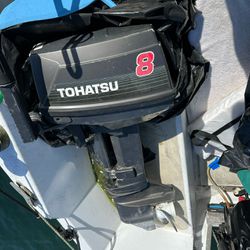 Tohatsu 8 Outboard Motor.