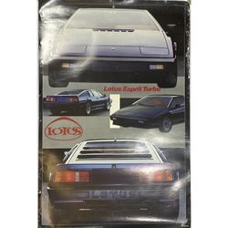 Vintage Lotus Esprit Turbo Verkerke Poster 1986 24x36" 2.2-Liter Turbocharged