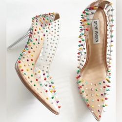 STEVE Madden Multi Colored Spiky Stiletto Heels 