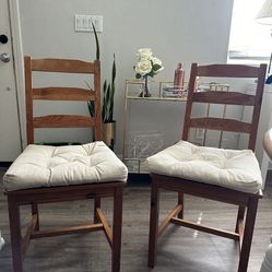 2 Wooden Chairs 