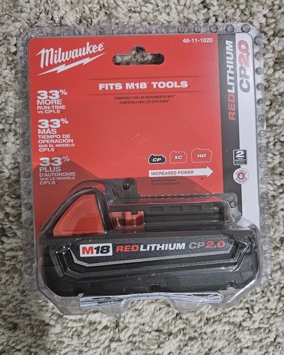 Milwaukee M18 Battery CP2.0