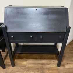 Antique Secretary And Magazine Rack