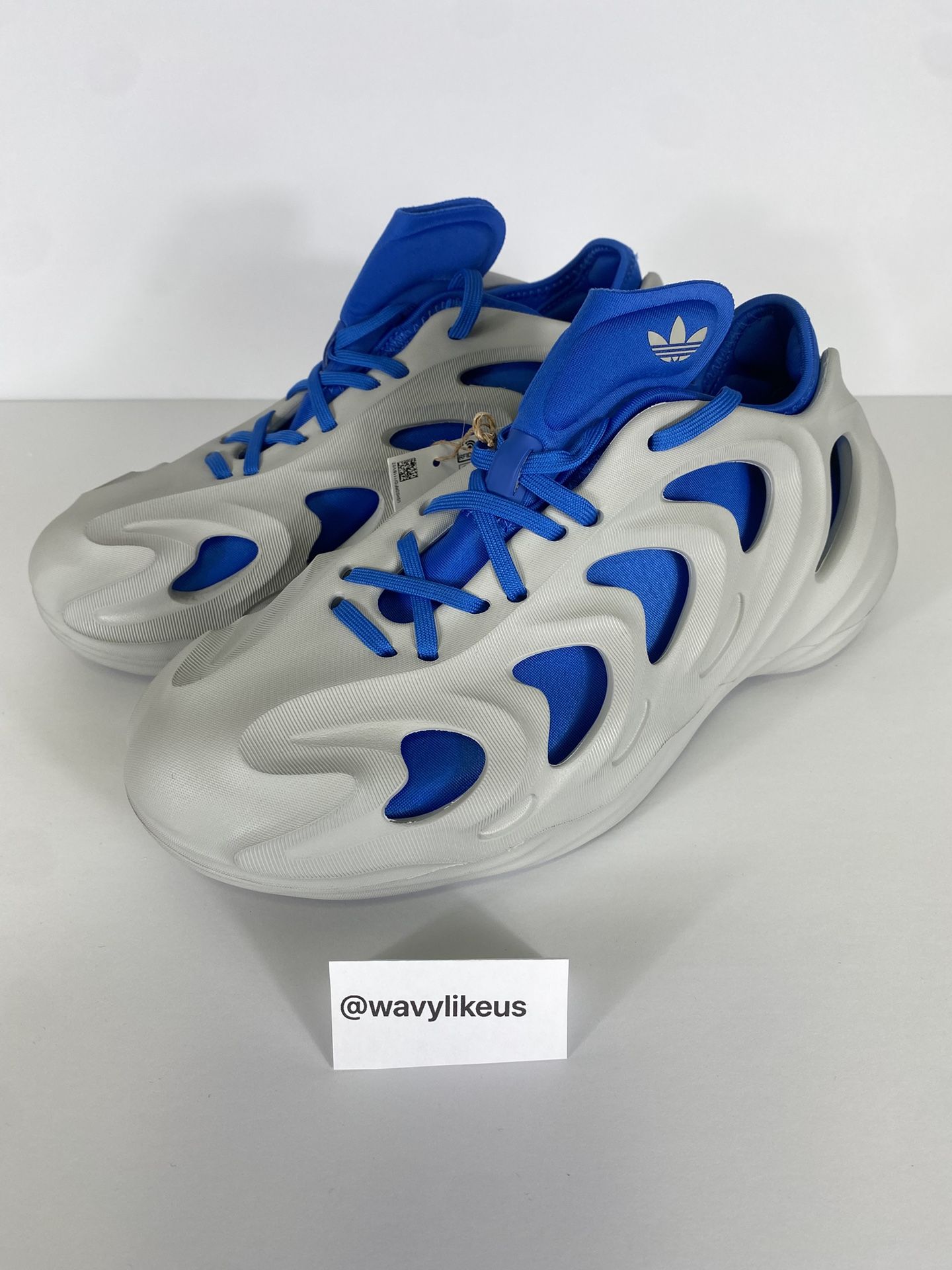 ADIDAS AdiFOM Q Grey Royal Blue Casual Foam Shoes Mens Size 8 [HQ4333]