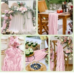 4pink Cheese Cloth Table Runners