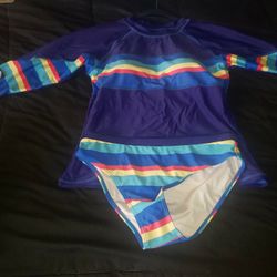 2 Piece Long Sleeve Swimsuit
