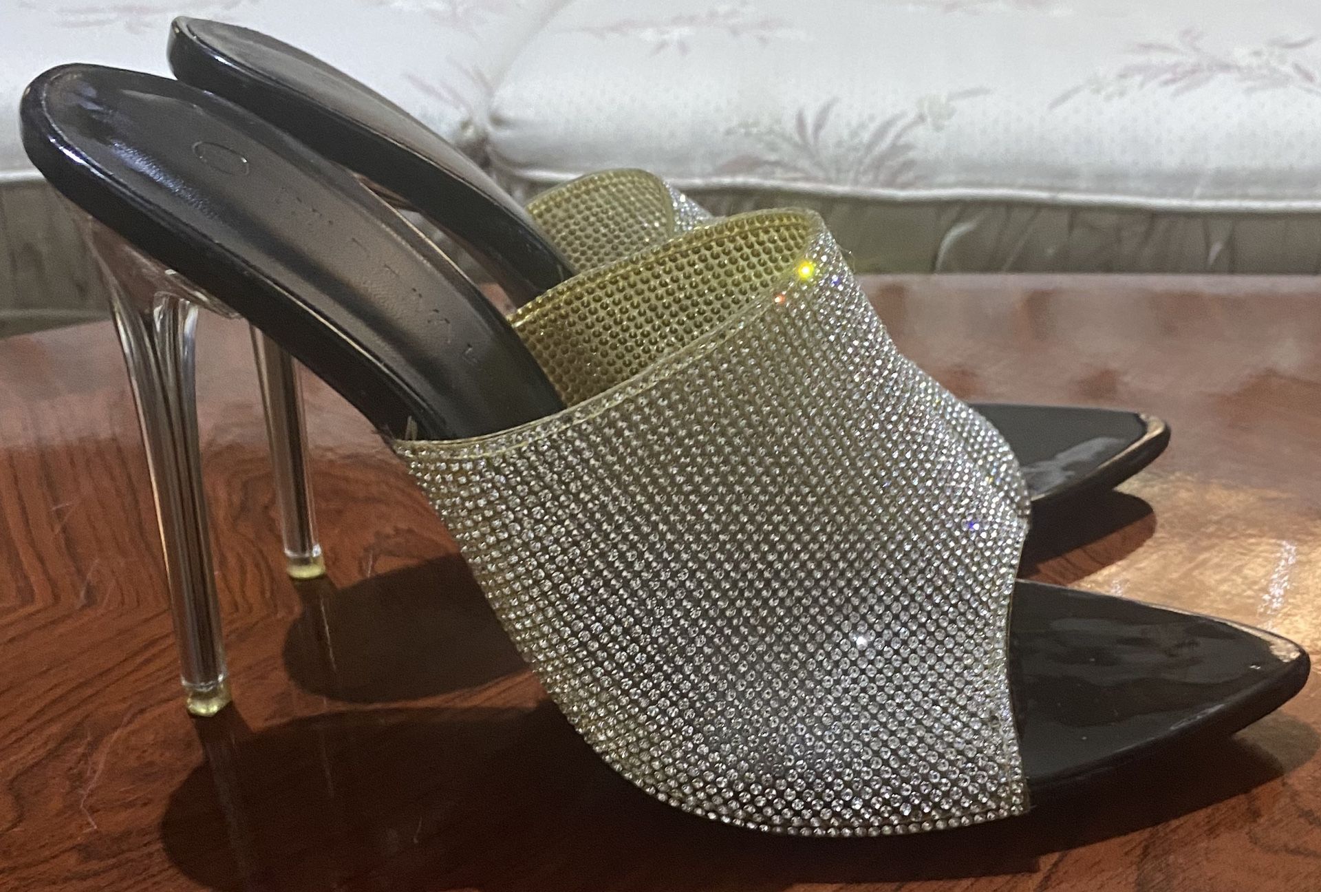 Bedazzled Stiletto Clear Heel