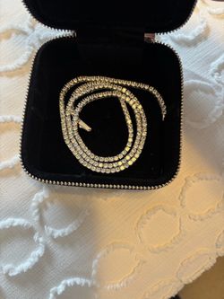 White gold tennis necklace