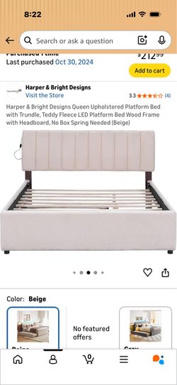 Queen bed/ twin bottom bed