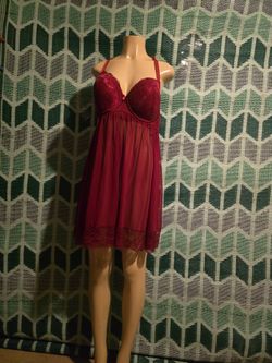  New Burgundy Set Lingerie Size Large Stretch 