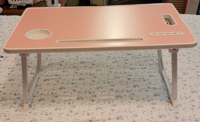 Pink Folding Laptop Bed Tray Table