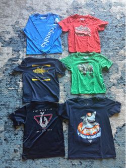 Columbia Kids Shirts – 6‑Pack Bundle – Sizes XSS & XS – Mixed Graphics