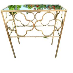 Gold Leaf Console Table