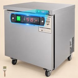 SKYSHALO 28” Stainless Steel Undercounter Refrigerator – 7.4 Cu. Ft.