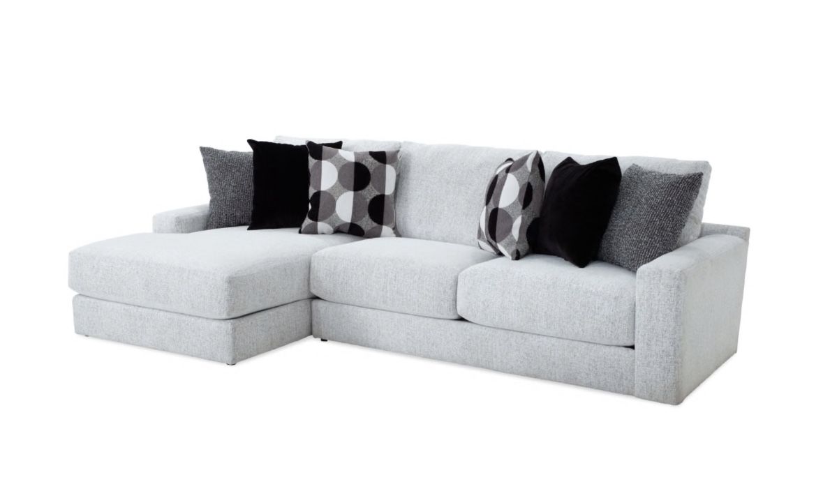 Bobs Mason Sectional-light Grey 108”