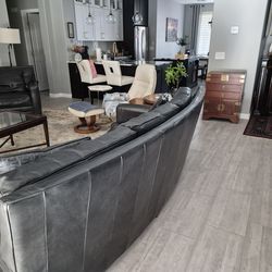 Quality Leather couch and chair