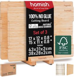 Cutting Board Set - Bamboo (no glue)