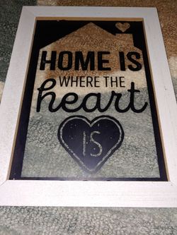 Home Is Where The Heart Is Framed Sign