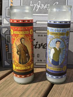 Firefly Serenity Prayer Candles Malcolm Reynolds And Simon Tam (Nathan Fillion and Sean Maher)