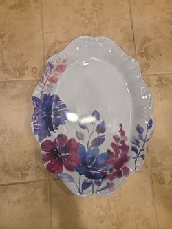 Thick heavy platter plastic. 18.5 inchrs long