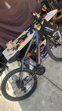 Huffy 27.5" Vertis 36V Electric Mountain Bike, Fits Riders 60"+, Gray, Adult, Unisex