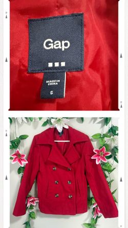 Gap Red Pea Coat Size S