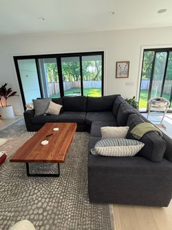 Pottery Barn navy blue sectional