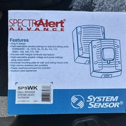 SPSWK WALL SPEAKER STROBE WHITE