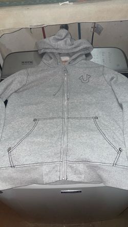 True Religion Grey Zip-Up Hoodie