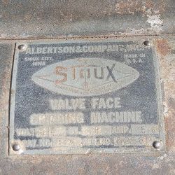 Sioux Valve Face Grinding Machine. 
